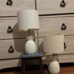 White Pineapple Table Lamps
